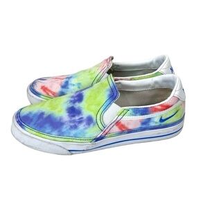 Nike Nike Court Legacy Print Boho Neon Tie Dye Slip On Loafer Chelsea Sneakers